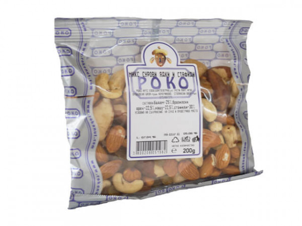 ядки роко микс сурови ядки и стафиди 180гр.