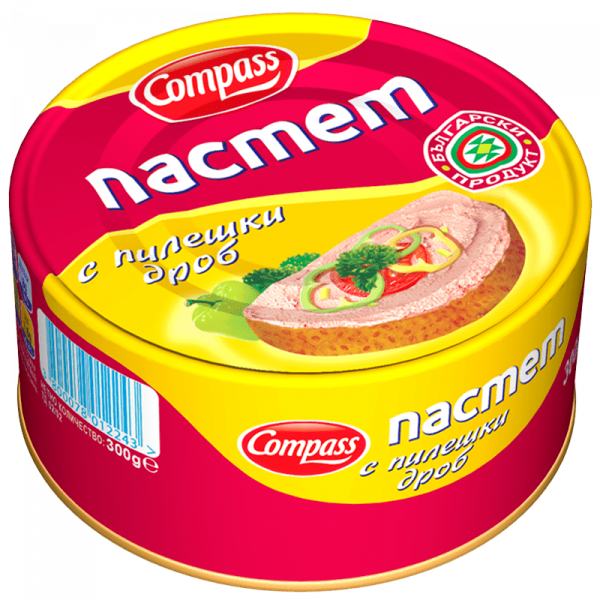 пастет компас с пилешки дроб 300гр