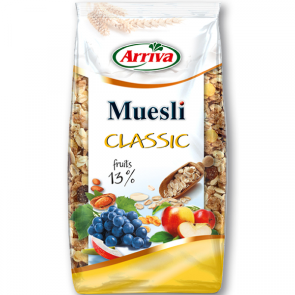 мюсли арива с 13% плодове 375гр.