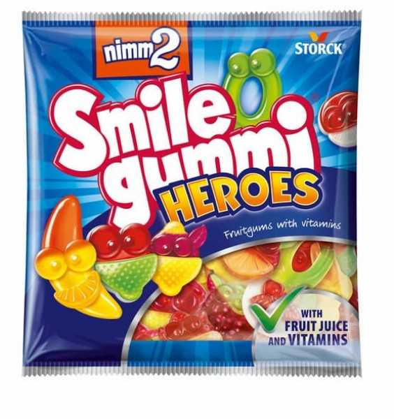 желирани бонбони смайл гуми герои 90г
