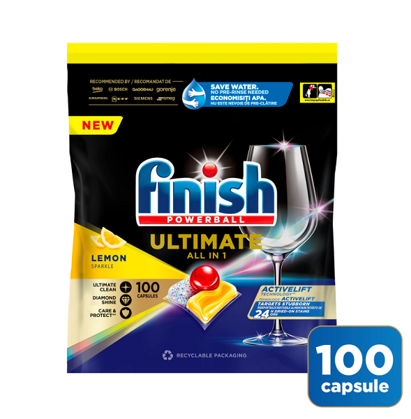 таблетки finish ultimate aio лимон 100бр