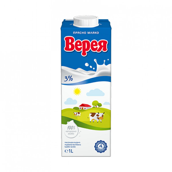 прясно мляко верея 3% 1л.