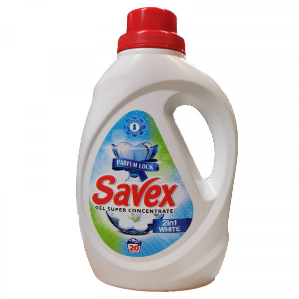 течен прах за бяло пране савекс 2 в 1  1,1л.