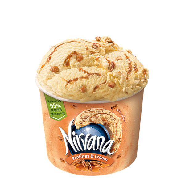 сладолед нирвана  пралина и крем 150 мл