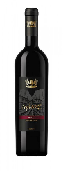 червено вино аплауз мерло 750мл