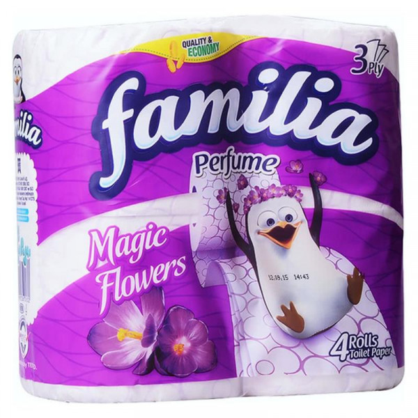 тоалетна хартия фамилия парфюм магнолия 4бр