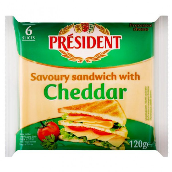 президент тост чедър 120гр