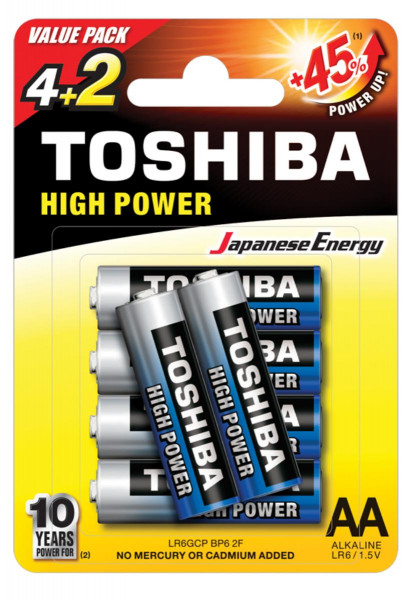 батерия тошиба 4+2 lr06 aa