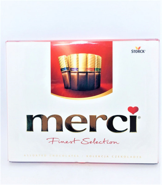 шоколадови бонбони мерси червени 250 гр