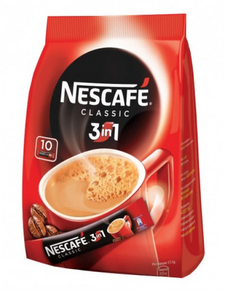 разтворимо кафе нескафе 3 в 1 класик 10бр.165гр.