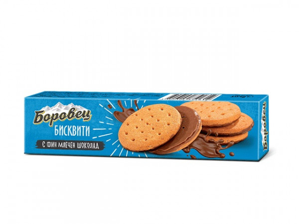 бисквити боровец млечен шоколад 105гр