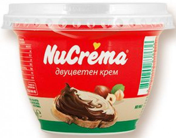 течен шоколад нукрема двуцветен 200гр