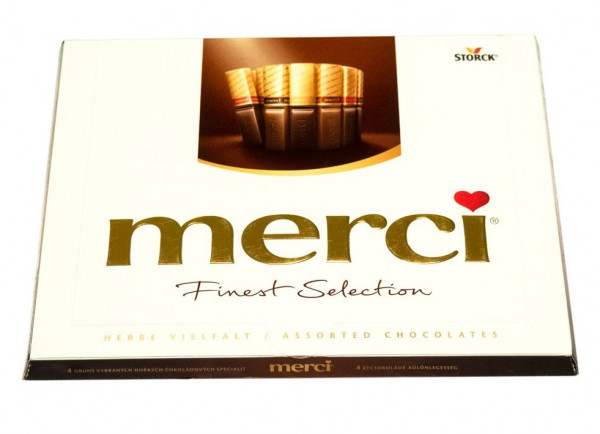 шоколадови бонбони мерси кафяви 250 гр