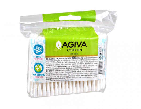 клечки за уши агива  биоразградими 160бр