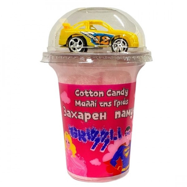 захарен памук гризли с играчка 20гр.