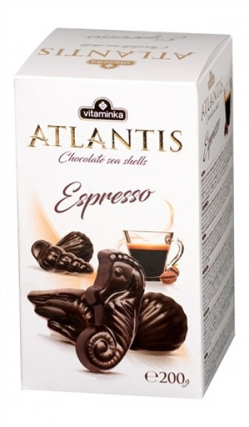 шоколадови бонбони атлантис черен шоколад 230г