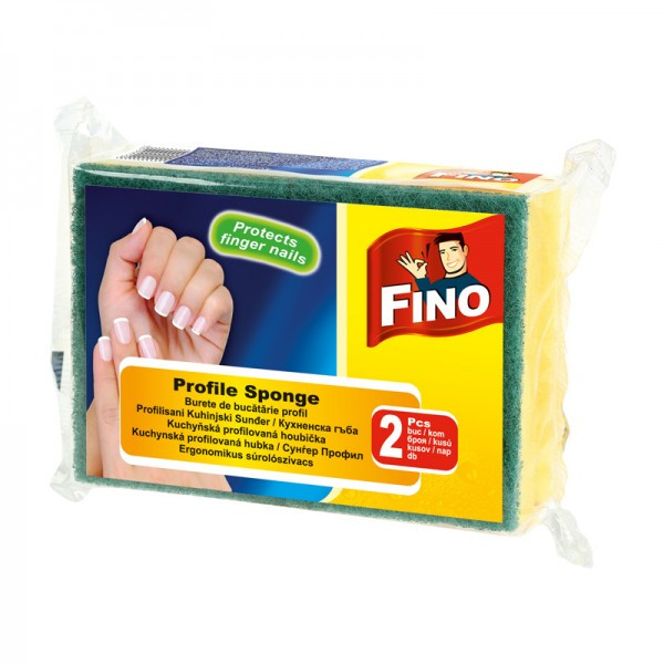 гъба за почистване за съдове фино 2бр.