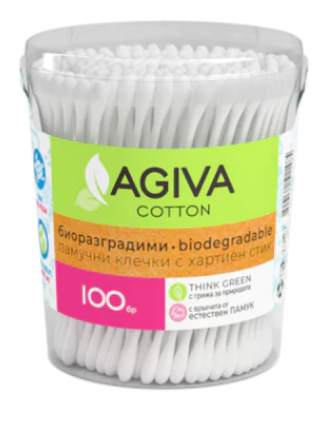 клечки за уши агива  биоразградими 100бр
