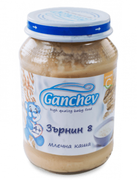пюре ганчев млечна каша зърнин 8 190гр.