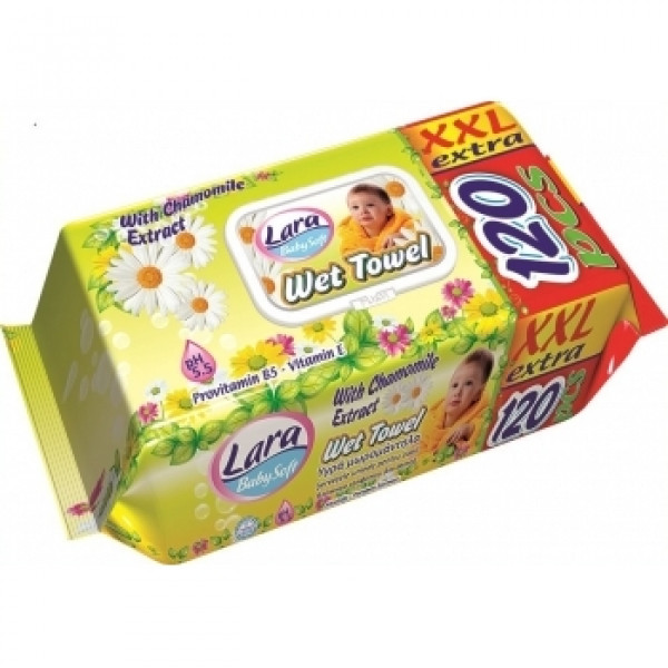 мокри кърпи лара цитрус 120бр