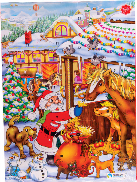 шоколадови бонбони коледен календар 50г