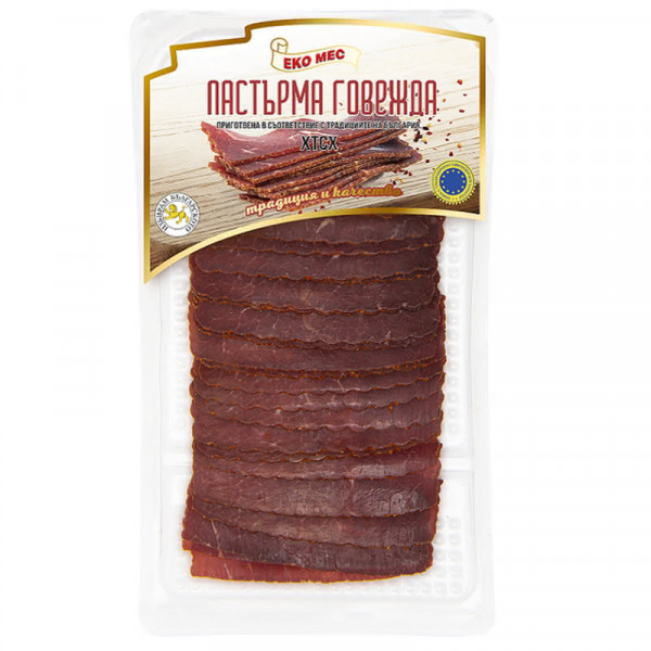 пастърма говежда еко мес слайс 80гр.