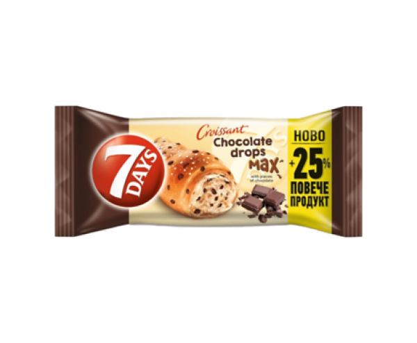 кроасан 7 дейс шоколадови капки 70гр.