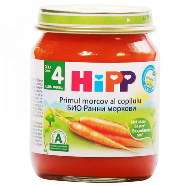 пюре био хип ранни моркови 125гр