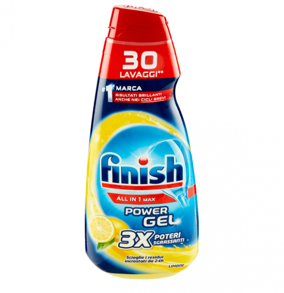 гел за съдомиялна finish all in one лимон - 600мл