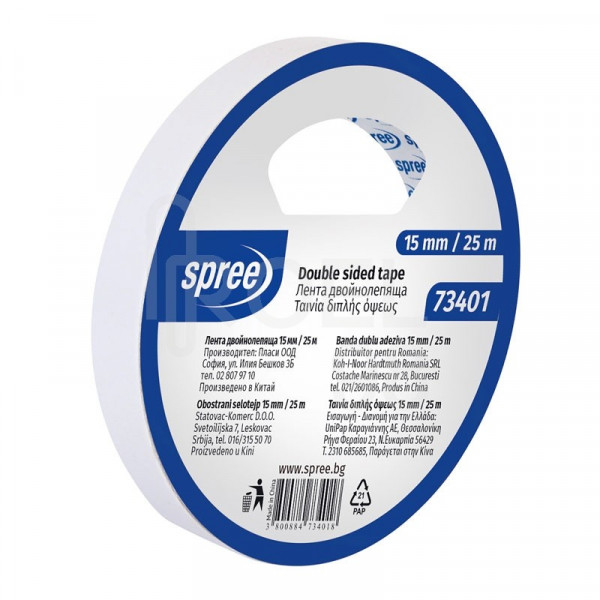 лента тиксо двойнолепящо се 15мм. 25м.