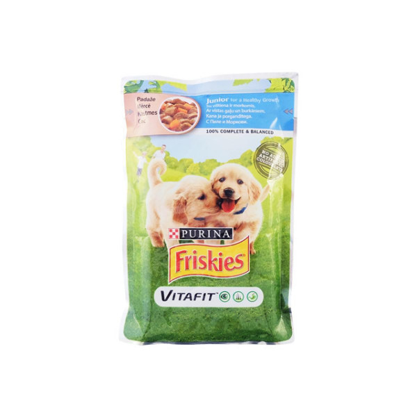 храна за кучета фрискас джуниър с пиле и моркови 100гр