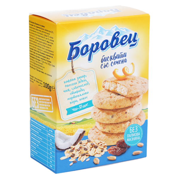 бисквити боровец със семена 100гр