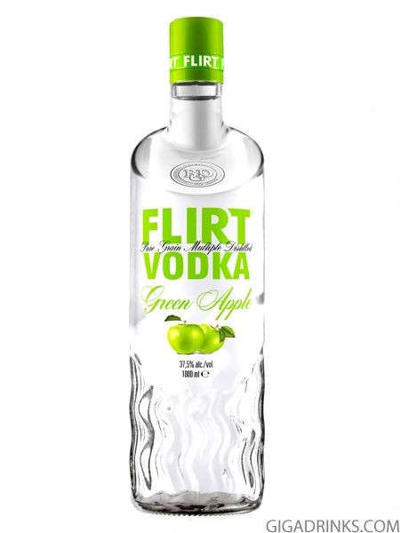 водка флирт зелена ябълка 1л.