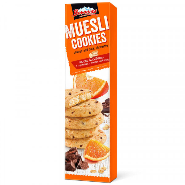 бисквити боровец с портокал и черен шоколад 110гр