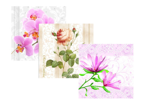 салфетки декорирани 3 пластови аха 20 бр