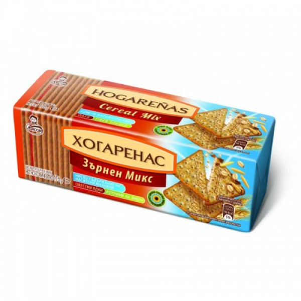 бисквити хогаренас зърнен микс 185 гр