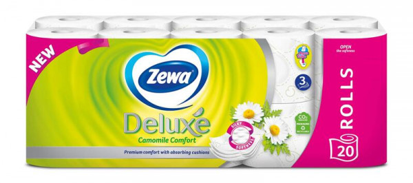 тоалетна хартия зева 3 пл делукс 20 бр