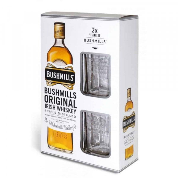 уиски бушмилс 700мл. + 2чаши