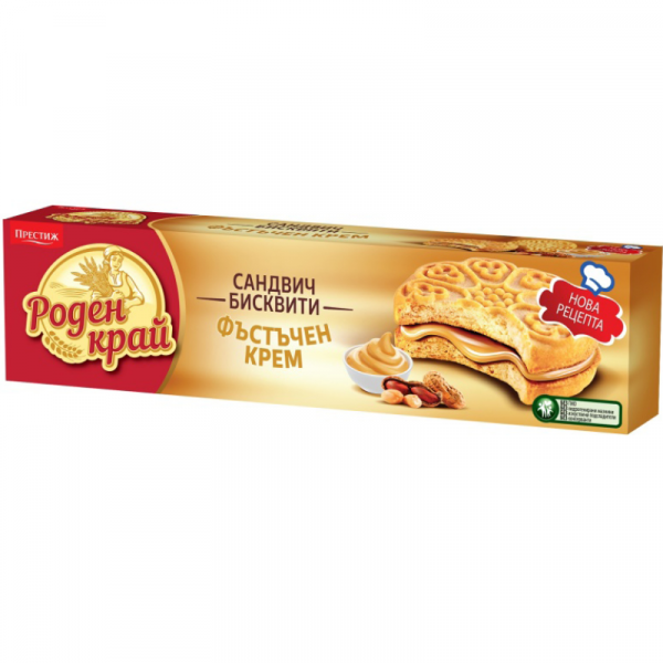 бисквити роден край фъстъчен крем 115гр.
