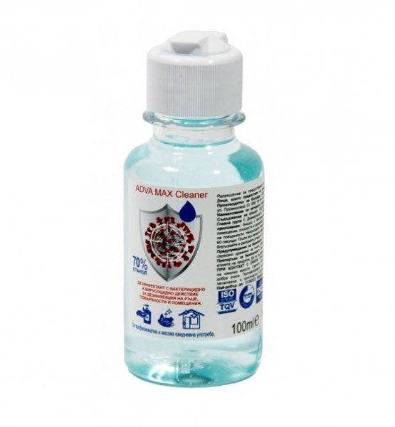 дезинфекциращ гел за ръце adva max cleaner 100 мл.