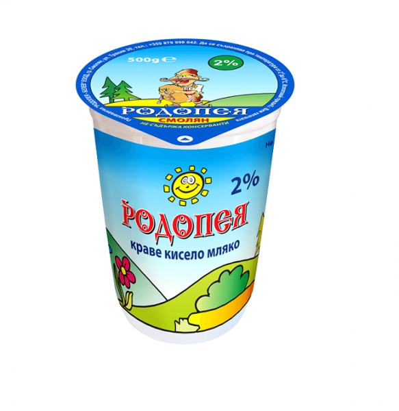 кисело мляко родопея 2% 500 гр