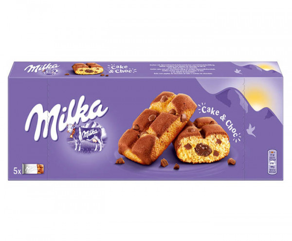 кексчета милка с алпийско мляко и шоколадов пълнеж 175гр.
