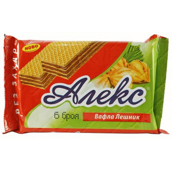 вафли алекс с лешник 6бр. 150гр