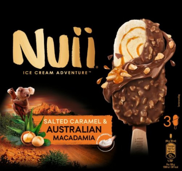 сладолед нюи солен карамел и макадамия 90мл.