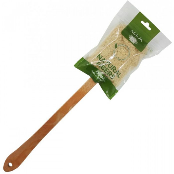 гъба за баня люфа с дръжка агива