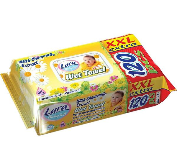 мокри кърпи лара фреш с лайка 120бр ххл