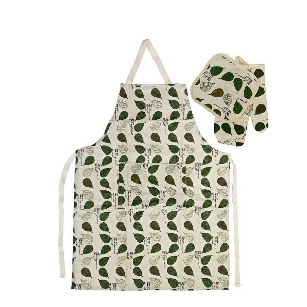 комплект ръкохватка, ръкавица, престилка крафт