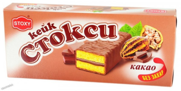 кейк стокси с какао и фруктоза 180гр.
