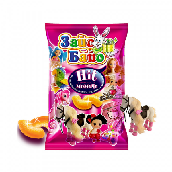 снакс зайо байо хит с играчка за момиче 50гр.