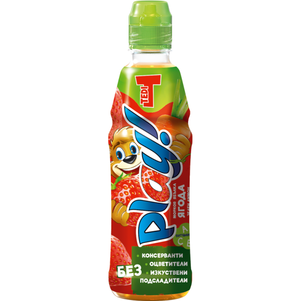 плодов сок теди плей морков,ягода,зелен лимон 400 мл